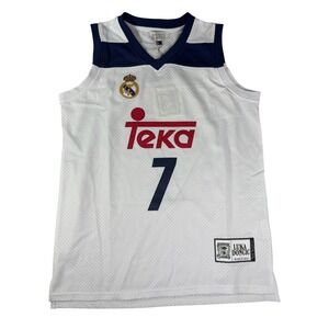 Luka Doncic Real Madrid Jersey Authentic Classics White Navy Teka #7 Mens Large